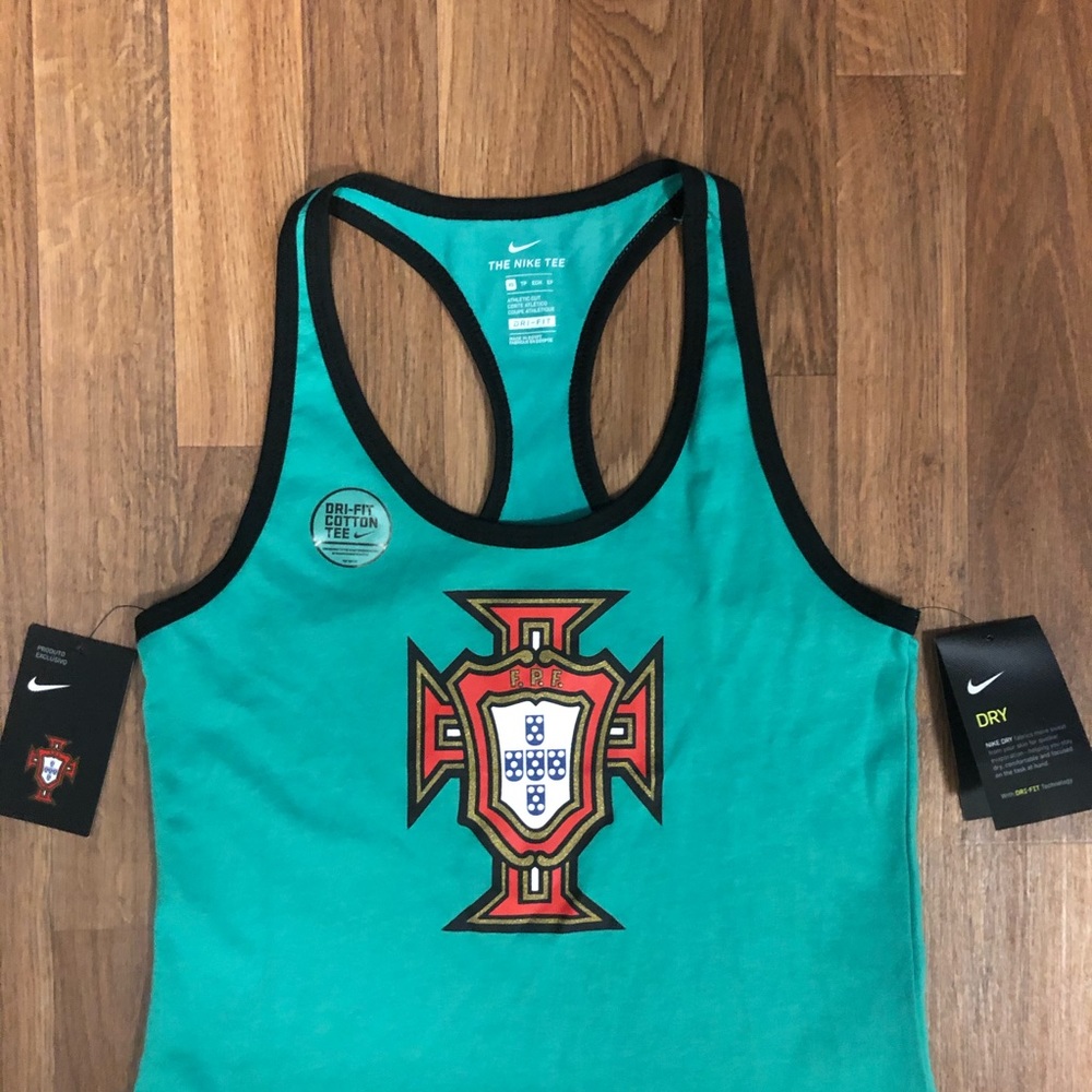 NWT Nike Dri-Fit Portugal Soccer Teal Green Tank Top XS